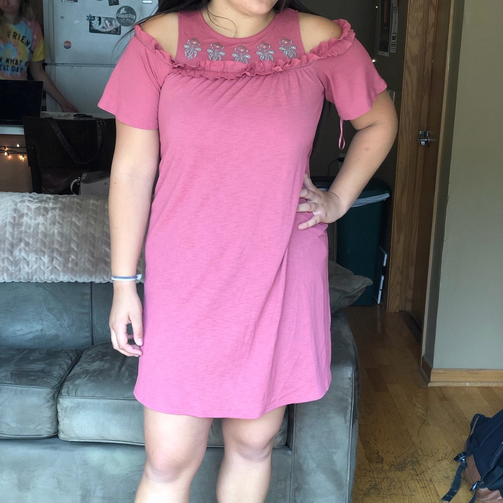 LC Blush Cold Shoulder Dress